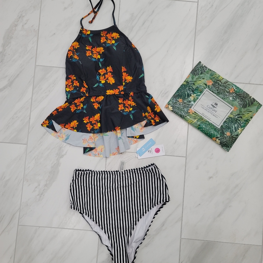 CUPSHE New With Tags Two Piece Swimsuit Size L Women's swimsuit